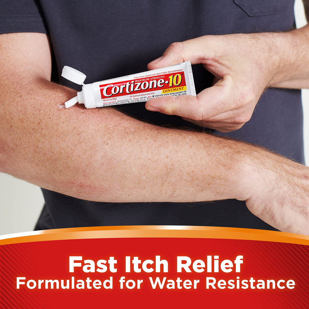 Cortizone 10 Maximum Strength Ointment 1 oz., 1% Hydrocortisone Ointment for Itch Relief - Packaging May Vary