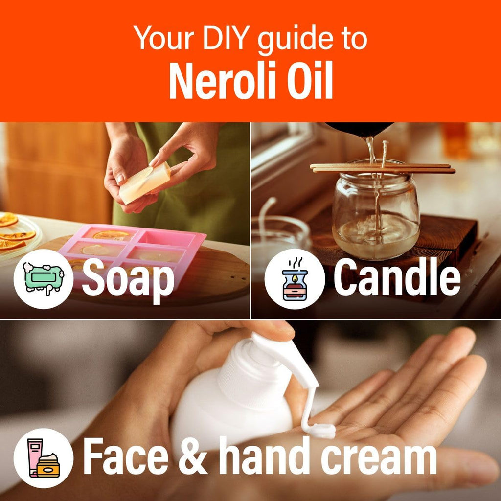 Hana Neroli Essential Oil for Diffuser - 100% Natural Fragrance Neroli Oil for Skin - Neroli Essential Oil for Aromatherapy, Soa