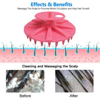 INNERNEED Scalp Massager Shampoo Brush, Wet & Dry Manual Scalp Care Head Scrubber Hair Washing, Soft Silicone Bristles, for Hair