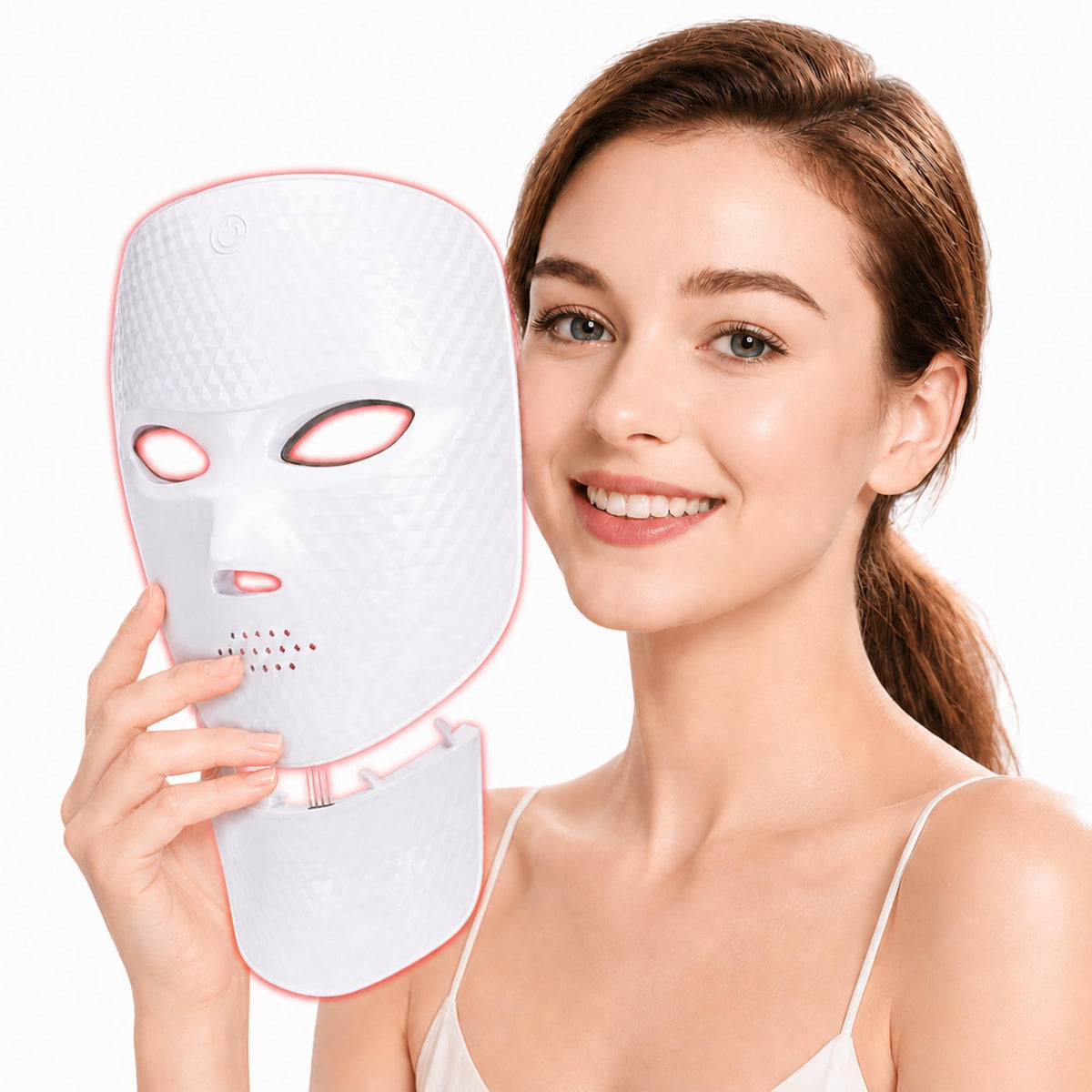 VexlthA Red Light Therapy Mask for Face and Neck, 7Color LED Face Mask
