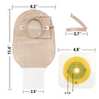 Carbou 21 PCS Colostomy Bags Ostomy Supplies Clamp Drainable Pouches for Colostomy Ileostomy Stoma Care with Measure Card,Cut-to