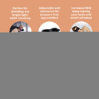 Bucky 40 Blinks No Pressure Solid Eye Mask for Sleep & Travel, Gold, One Size
