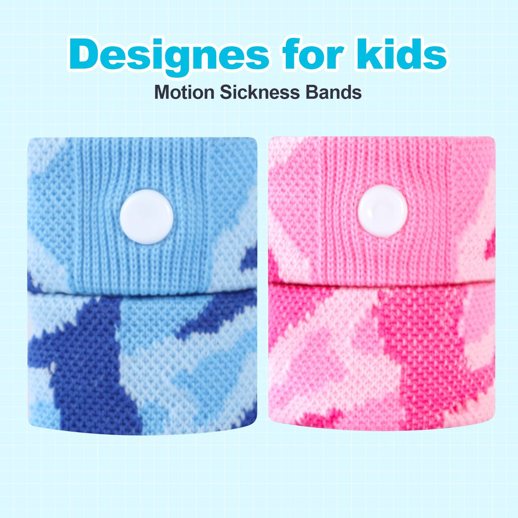 SZSTYYP Motion Sickness Bands for Kids Cruise Travel Essentials Anti-Nausea Acupressure Wristband for Morning Car Sea Sickness W