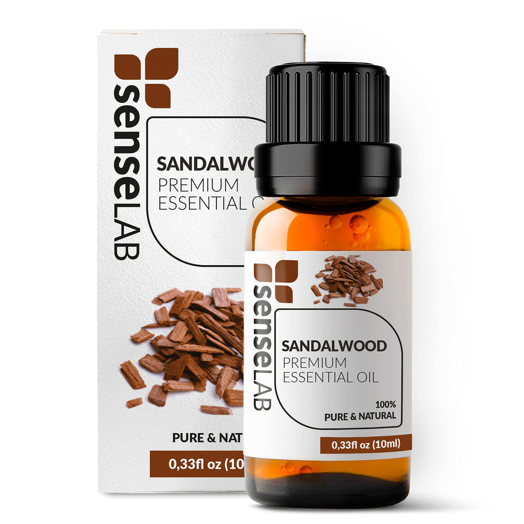 SenseLAB Indian Sandalwood Essential Oil - Wellness and Relaxation - Fragrance Oil - 100% Pure Extract Therapeutic Grade Sandalw