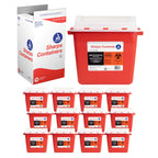 Dynarex 4628 Sharp Container, Provides a Safe Disposal of Medical Waste and Needles, Non-Sterile & Latex-Free, 3 Gallons, Made w