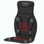 GIDEON Massage Cushion with Heat, 8 Vibration Motors Seat Warmer, Back Massager for Chair, Massage Chair Upper/Lower Back, Shoul