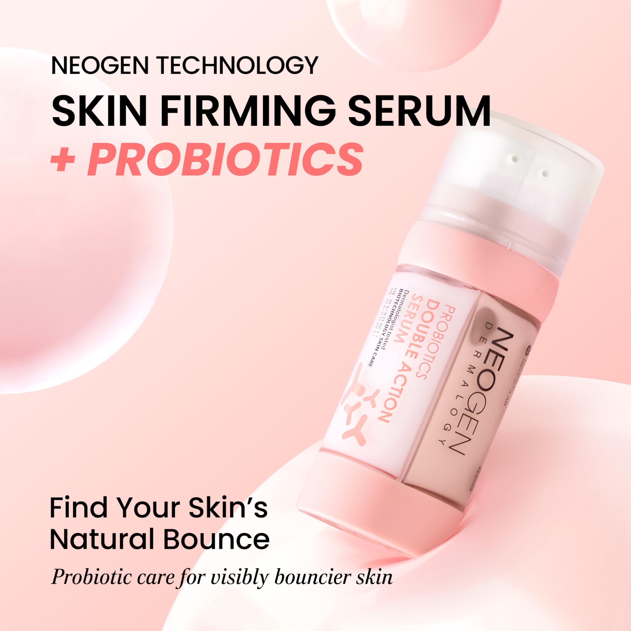 [K-Beauty] Neogen Dermalogy Probiotics Double Action Face Serum w/Lactobacillus, Bifida & Collagen | Firming Glass Skin Serum Mo