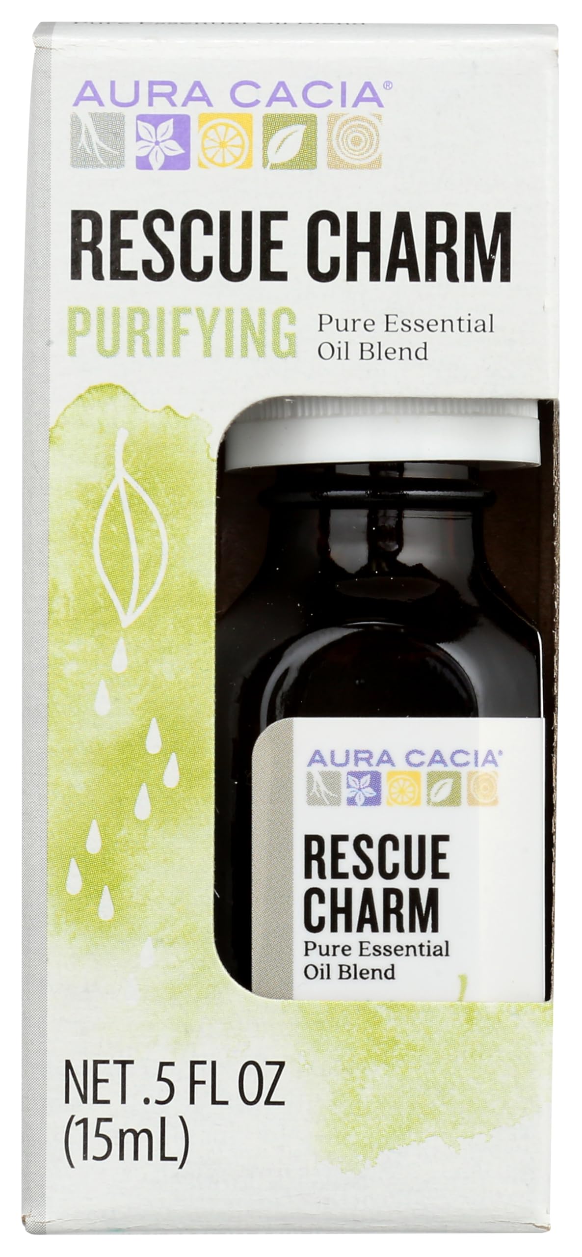 Aura Cacia Rescue Charm Purifying Pure Essential Oil Blend, 0.5 Oz