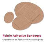 Dealmed Flexible Fabric Oval Spot Adhesive Bandages - 100 Count (3 Pack) Non-Stick Pad, Latex Free, Wound Care for First Aid Kit