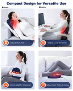 JZBRAIN Shiatsu Back and Neck Massager with Heat - Deep Kneading Massage Pillow for Relaxation - Corded Design for Full Body Use