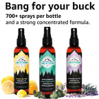 Lumi Outdoors Natural Shoe Deodorizer Spray 3 Pack Bundle - Lemon Eucalyptus, Citrus Tea Tree, Lavender Tea Tree