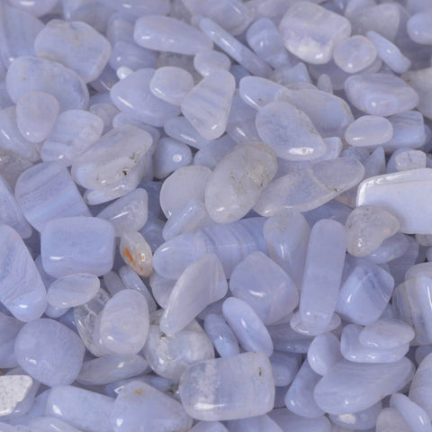 Justinstones Natural Blue Lace Agate Polished Chips Crushed Tumbled Stone Crystal Healing Embellishments 100 Grams