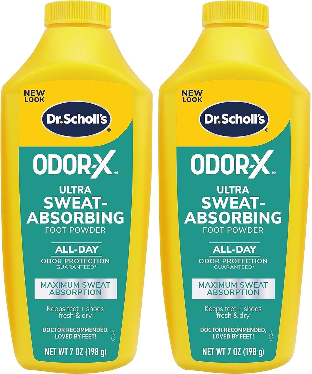 Dr. Scholls ULTRA-SWEAT ABSORBING FOOT POWDER, 7 oz // Maximum Sweat Absorption, All-Day Odor Protection, Keeps Feet Fresh & Dr