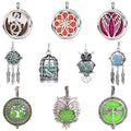 Vie Jeune Mixed 10pcs Aroma Diffuser Locket Pendants Set, Essential Oil Diffuser DIY Necklace Jewelry Making Craft, Bulk Aromath