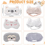 3 Pieces Cartoon Cute Cat Sleeping Eye Mask, Cute Sleeping Eye Mask, Soft Plush Eye Mask, Cartoon Style, Night Sleeping Eye Mask