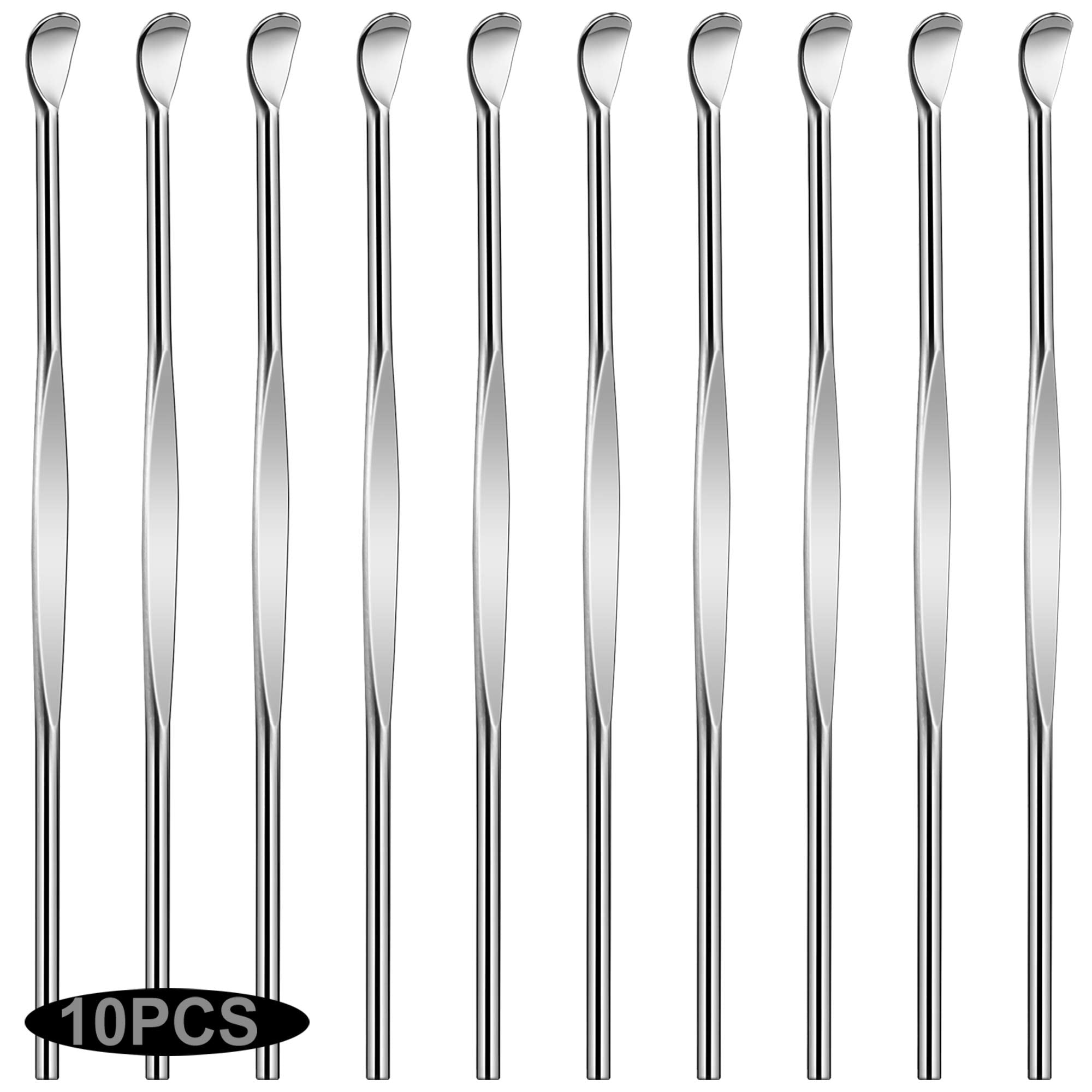 10pcs Sliver Metal Ear Cleaner Ear Pick Ear Spoon Earwax Curette Remover Earpick Tool Hanging Clean Tool for Ear Key Hanging Key