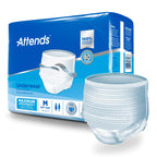 Attends Protective Underwear with DermaDry Technology for Adults Incontinence Care, Medium, Unisex, White, 80 Count, Pack of 4