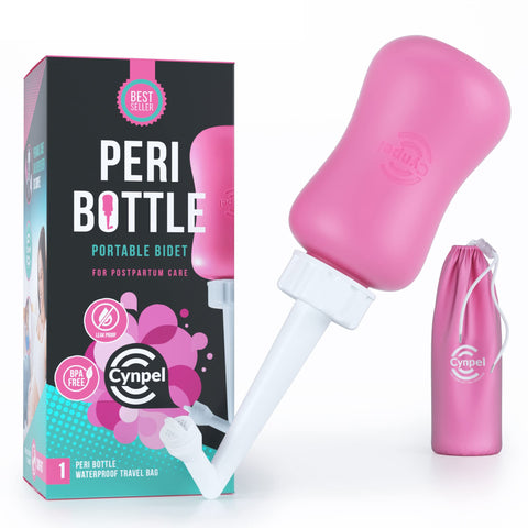 cynpel Peri Bottle for Postpartum Essentials, Feminine care  The Original Portable Bidet (Pack of 1) Dusty Rose)