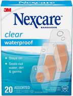 Nexcare Waterproof Clear Bandages Assorted 20 Each (Pack of 7)