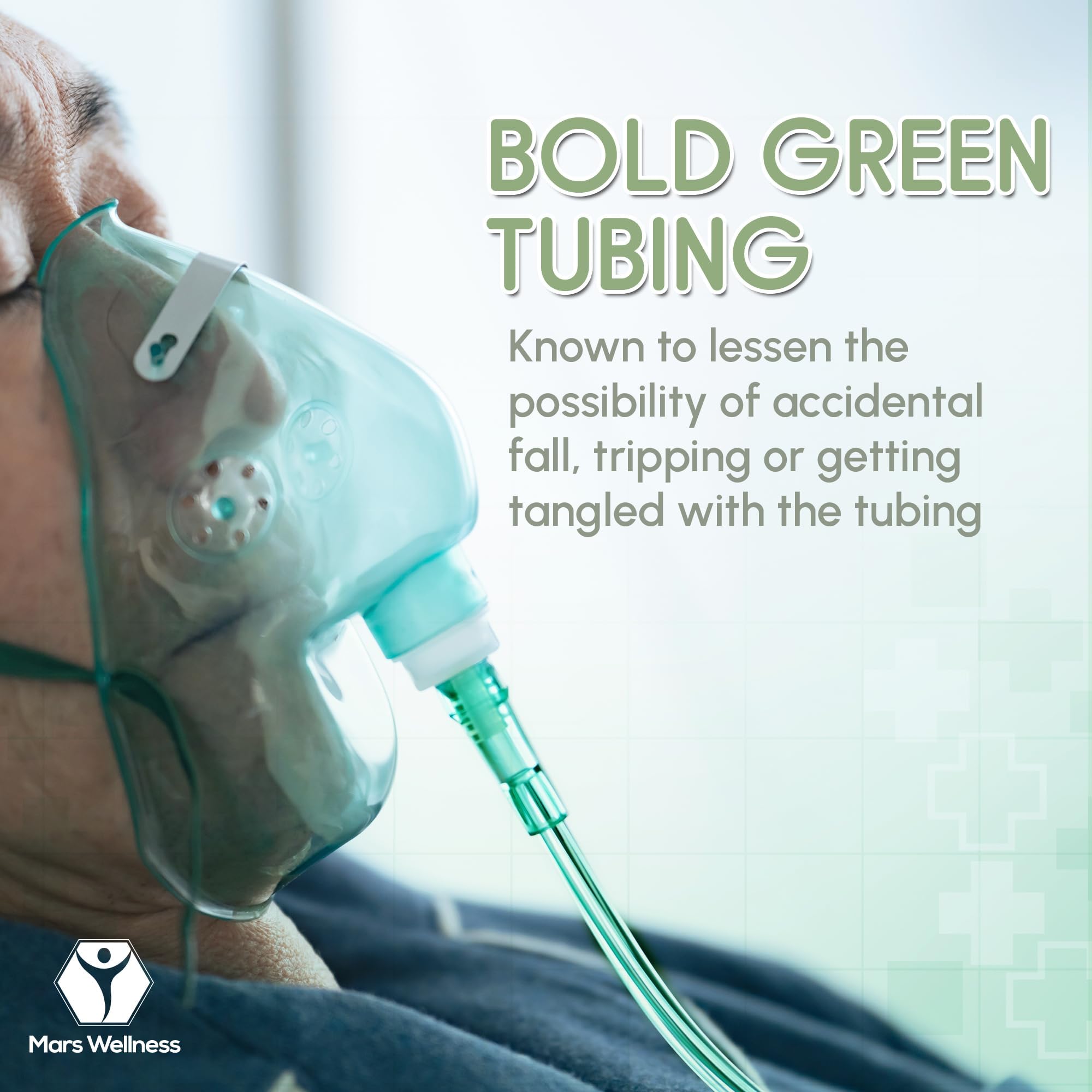 Oxygen Tubing - Premium Green Crush Resistant Oxygen Tubes - Extra Long 50 Foot - Pack of 3 Tubes