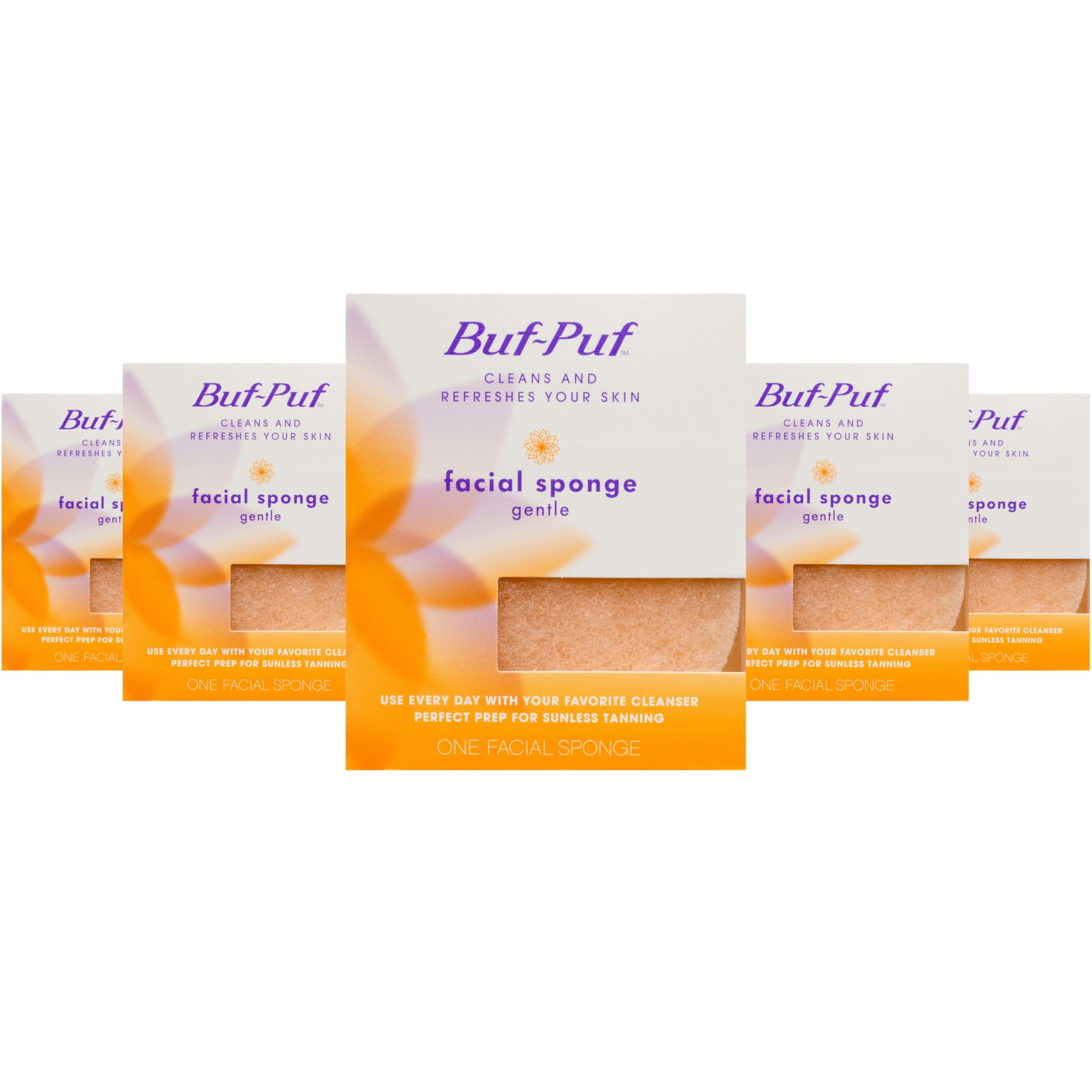 Buf-Puf Gentle Facial Sponge, Dermatologist Developed, Removes Deep Down Dirt & Makeup That Causes Breakouts and Blackheads, Reu