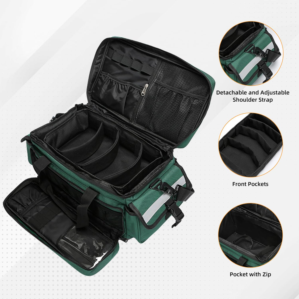 Be-Better First Aid Bag,Medical Bag,First Responder Bag for Trauma,Medical Bag Organizer with Detachable Dividers for Nurses,Hom