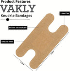 Adhesive Fabric Knuckle Bandages [Pack of 300] Sterile Heavy Woven Flexible Breathable Adhesive Bandages with Non-Stick Pad 3 x