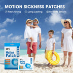 MQ Motion Sickness Patch,60 Count, Sea Sickness Patches Behind Ear for Cruise Ship Travel, Waterproof Car Sickness Patches Fast