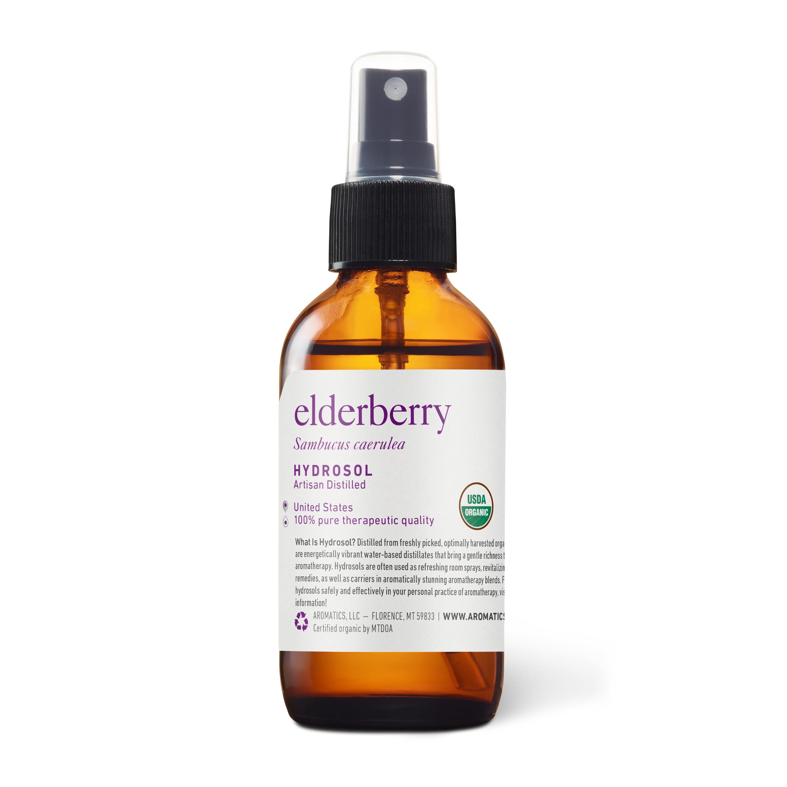 Aromatics International Elderberry Hydrosol 100ml | Herbal Aromatic Mist for Daily Care
