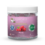 Three Lollies Queasy Drops - Pink Sour Raspberry Flavor - Travel Sickness & Nausea Relief, Soothes Stomach & Dry Mouth, Natural 