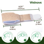 Welnove 6Pcs Hammer Toe Straightener, Hammer Toe Splints, Toe Cushioned Bandages for Correcting Hammer Toes, Broken Toes, Crooke