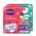 Evereve Period Panty For Girls & Women, (SM), 2X10 Pcs, 360 Degree Coverage, 0% Leaks, High Absorbency For Heavy Flow, Maternit