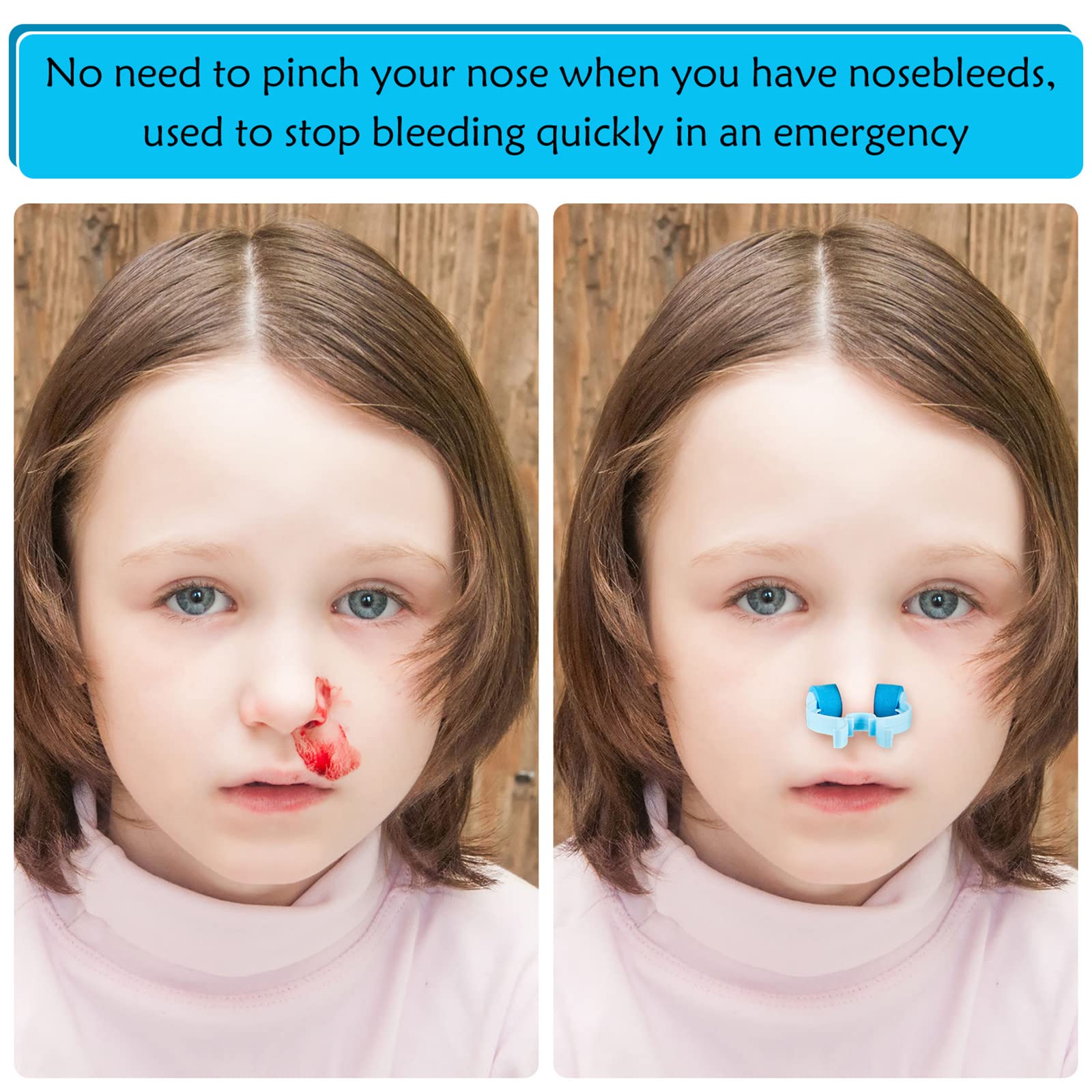 Frienda 60 Pieces Plastic Foam Nose Stop Clips Nose Nasal Stopper Clips for Accidental or Emergency Condition(Blue)