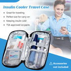 YOUSHARES Insulin Cooler Travel Case - Diabetic Insulated Organizer Portable Cooling Bag for Insulin Pen and Medication Diabetic
