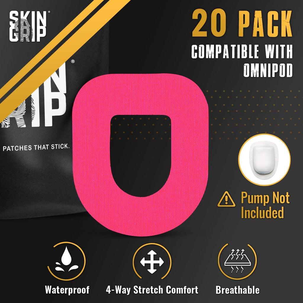 Skin Grip Insulet Omnipod 5 Adhesive Patches Waterproof & Sweatproof (Also Fits Omni pod Dash), Pre-Cut Medical Tape, Ultimate I