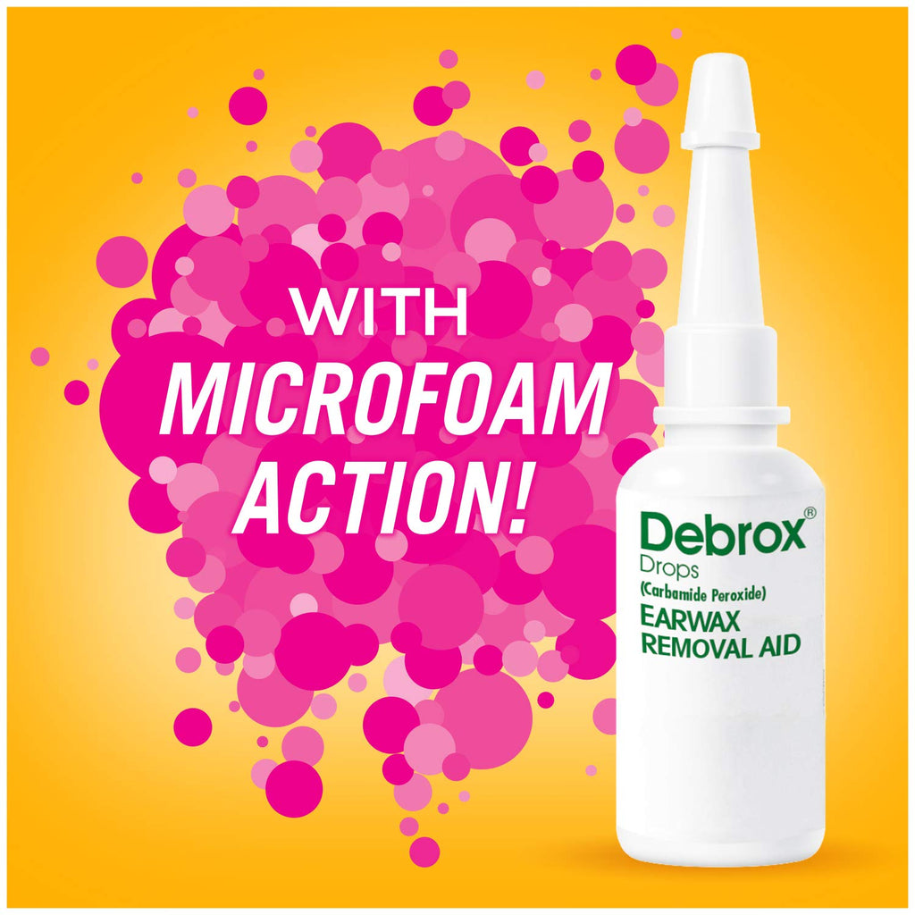 Debrox Earwax Removal Drops with Gentle Microfoam Cleansing Action, 0.5 fl oz