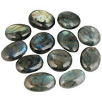 SUNYIK Labradorite Palm Stones Worry Pocket Stone, Polished Irregular Shaped Sphere Decortarion 1.5-2.5
