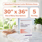 McKesson Underpads Disposable Bed Pads 30 x 36 [70 Count], Maximum Absorbency, Maximum Breathable Incontinence Chux Pads for Adu