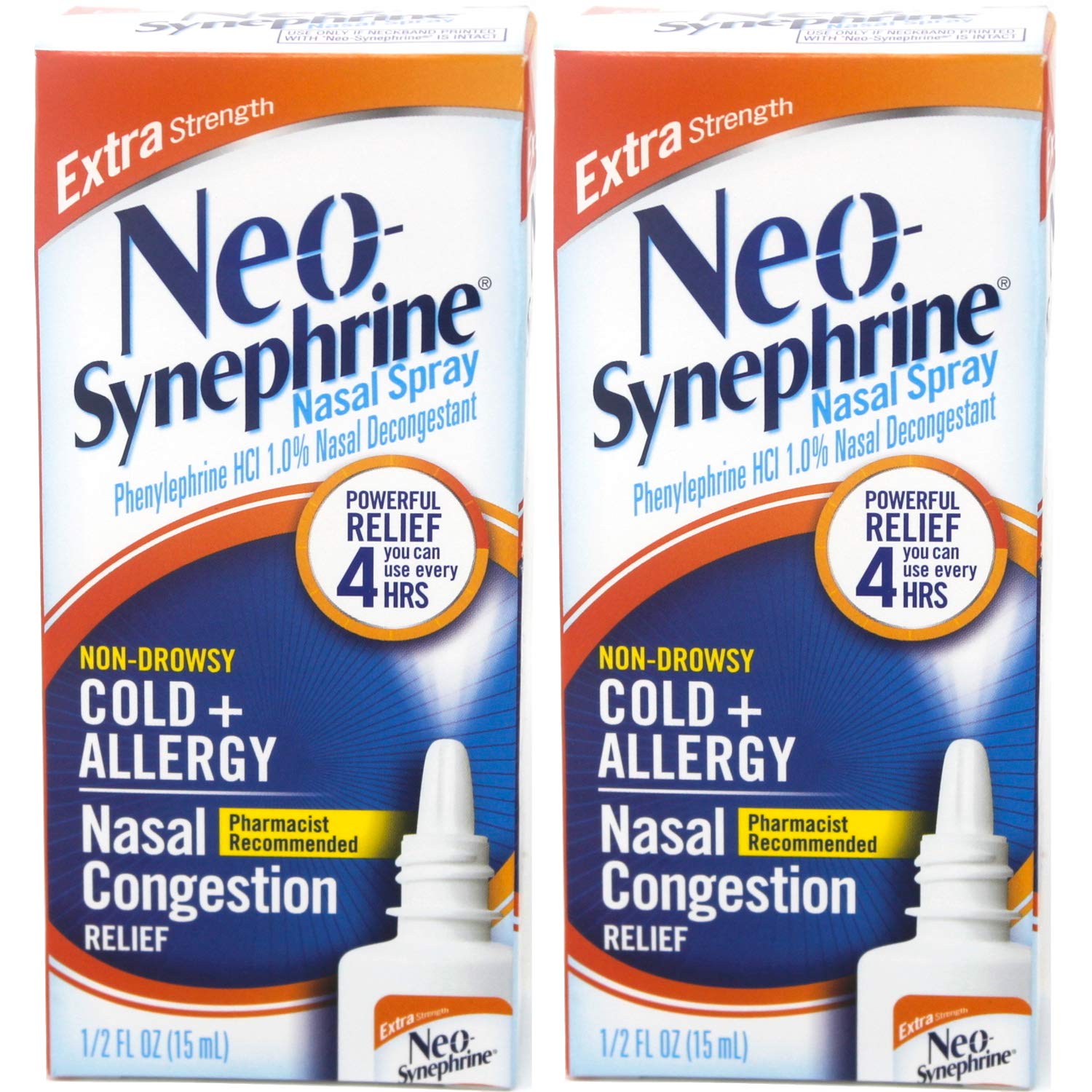 Neo-Synephrine Nasal Spray , Extra Strength Formula, 0.50 Ounces (Value Pack of 2)
