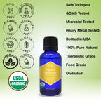 Organic, Bergamot Essential Oil, Food Grade, for Tea - 100% Pure, Bergamot Oil, by Zongle Therapeutics, 1 OZ