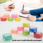 FEILIBAY 15 Pack Cohesive Wrap 1 Inch x 5 Yards Self Adherent Vet Tape for Pets, Elastic Self Adhesive Bandage Wrap for Sports,