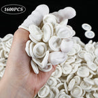 1600 Pcs Latex Finger Cots, Disposable Medium Fingertip Protector Gloves White Finger Covers for Industrial, Beauty, Pet and Mor