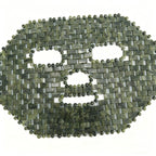 Natural Jade Sleep Mask Facial Eye Cooling Stone Massage Tools for Puffy Eyes Dark Circles (Green)