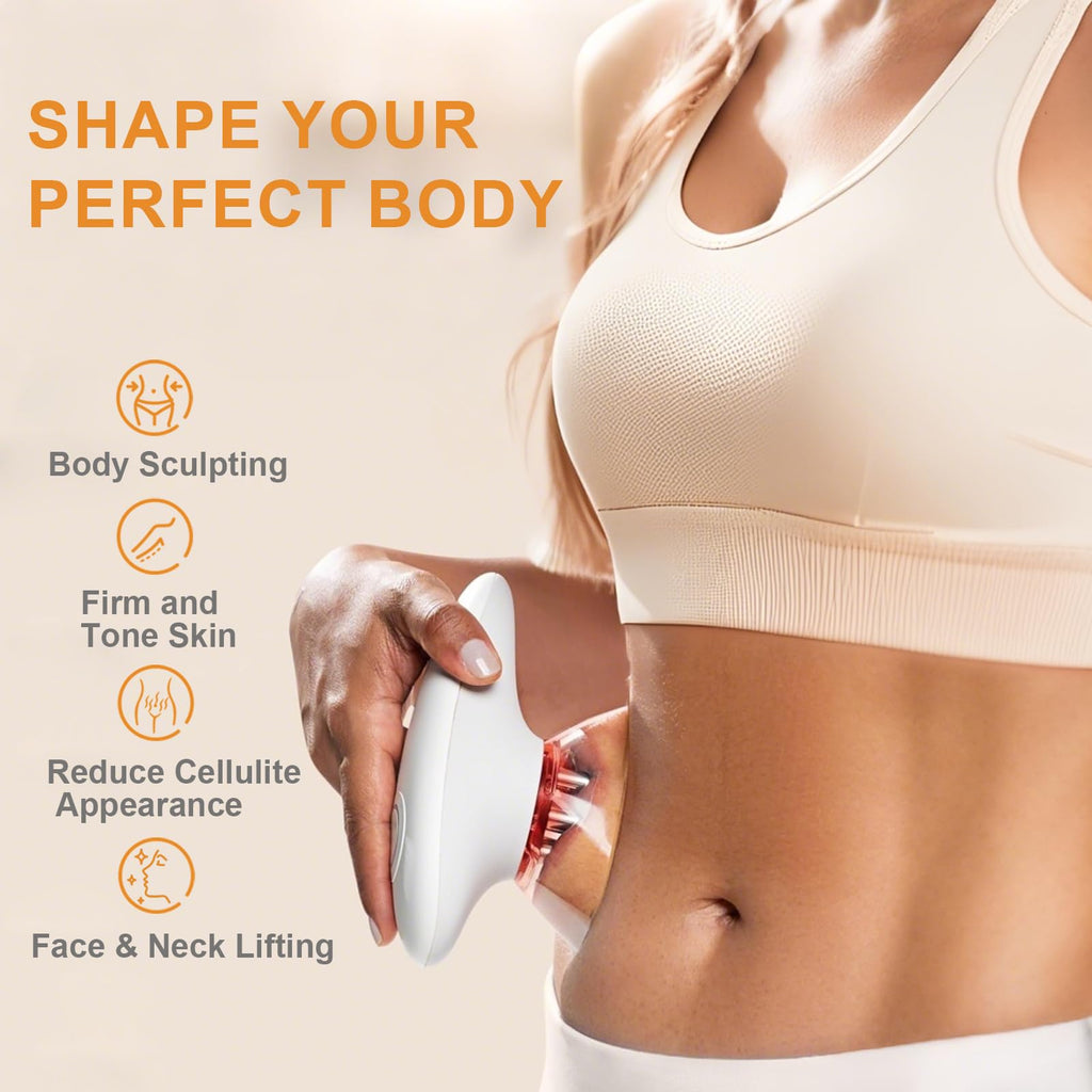 MASIKETEC Body Sculpting Machine, Professional Cordless Handheld Massager Electric Cupping Therapy Massager - for Belly, Waist,