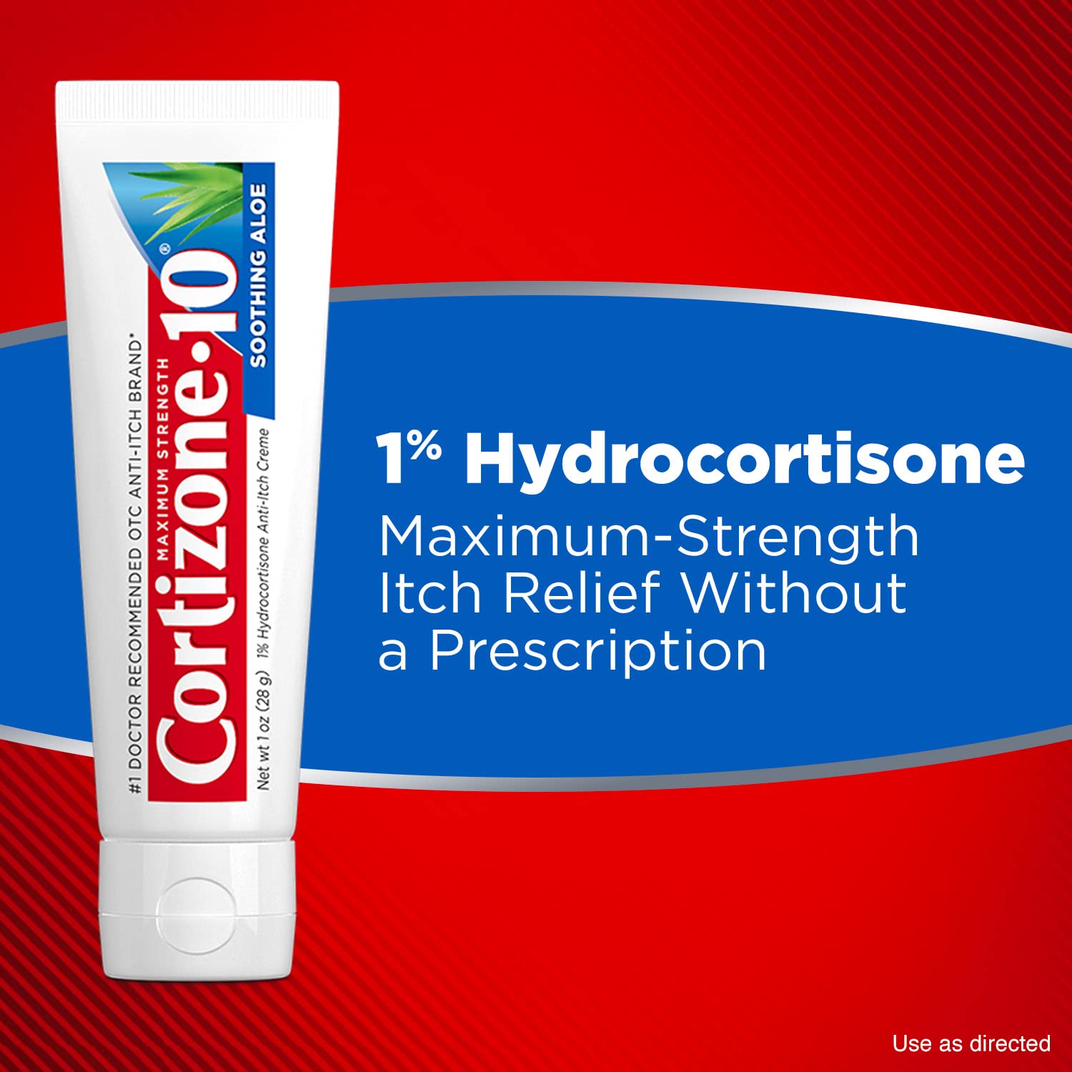Cortizone 10 Maximum Strength Anti-Itch Cream with Soothing Aloe, 1% Hydrocortisone Creme, 1 oz.