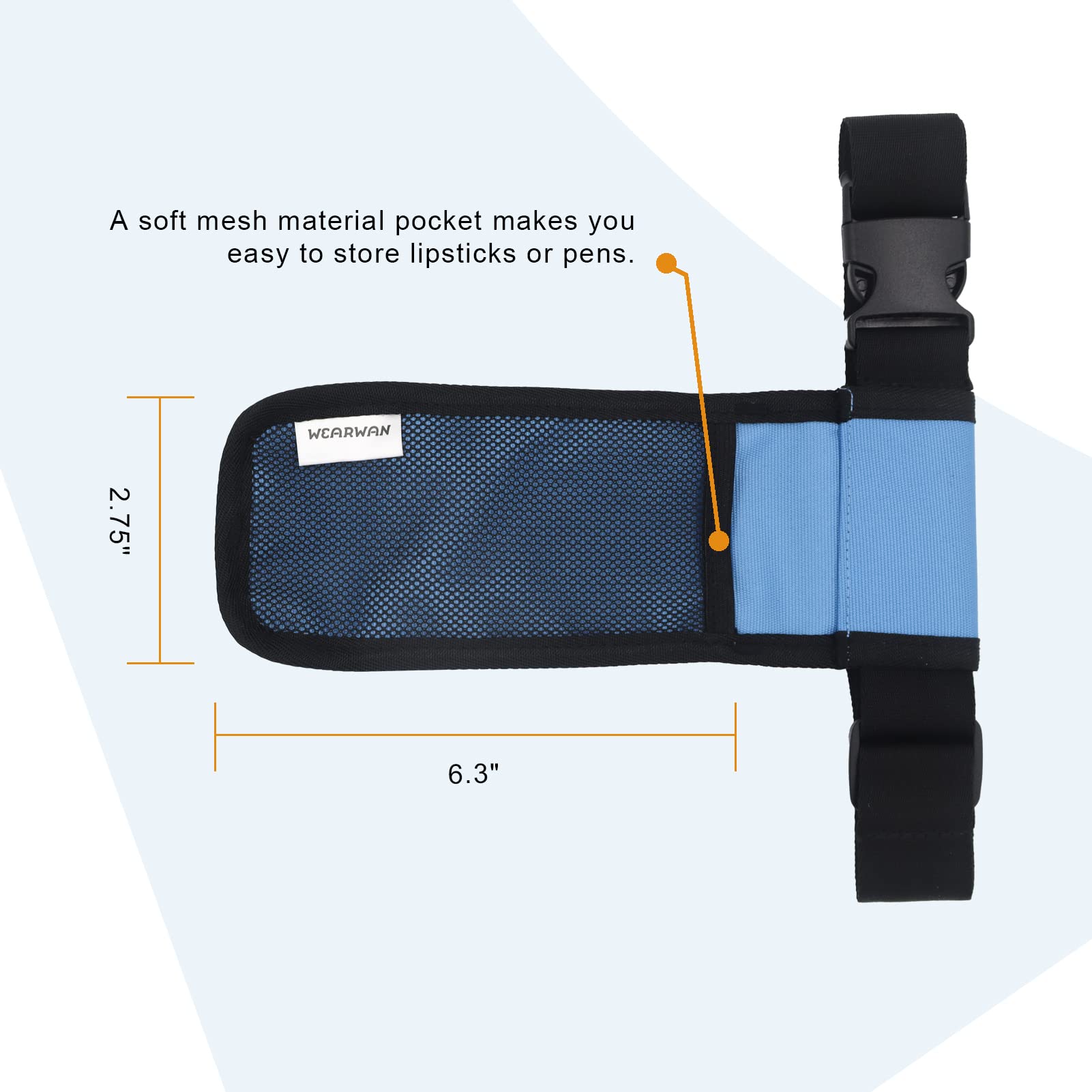 WEARWAN Massage Oil Holster, Adjustable and Durable Massage Holster, Bag only, Bottle not Included (1B-SkyBlue)