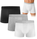 FORVEVO Mens Incontinence Underwear, Black Boxer Brief with Protective Pads, Washable Reusable LeakProof Heavy Absorbency 3 Pac