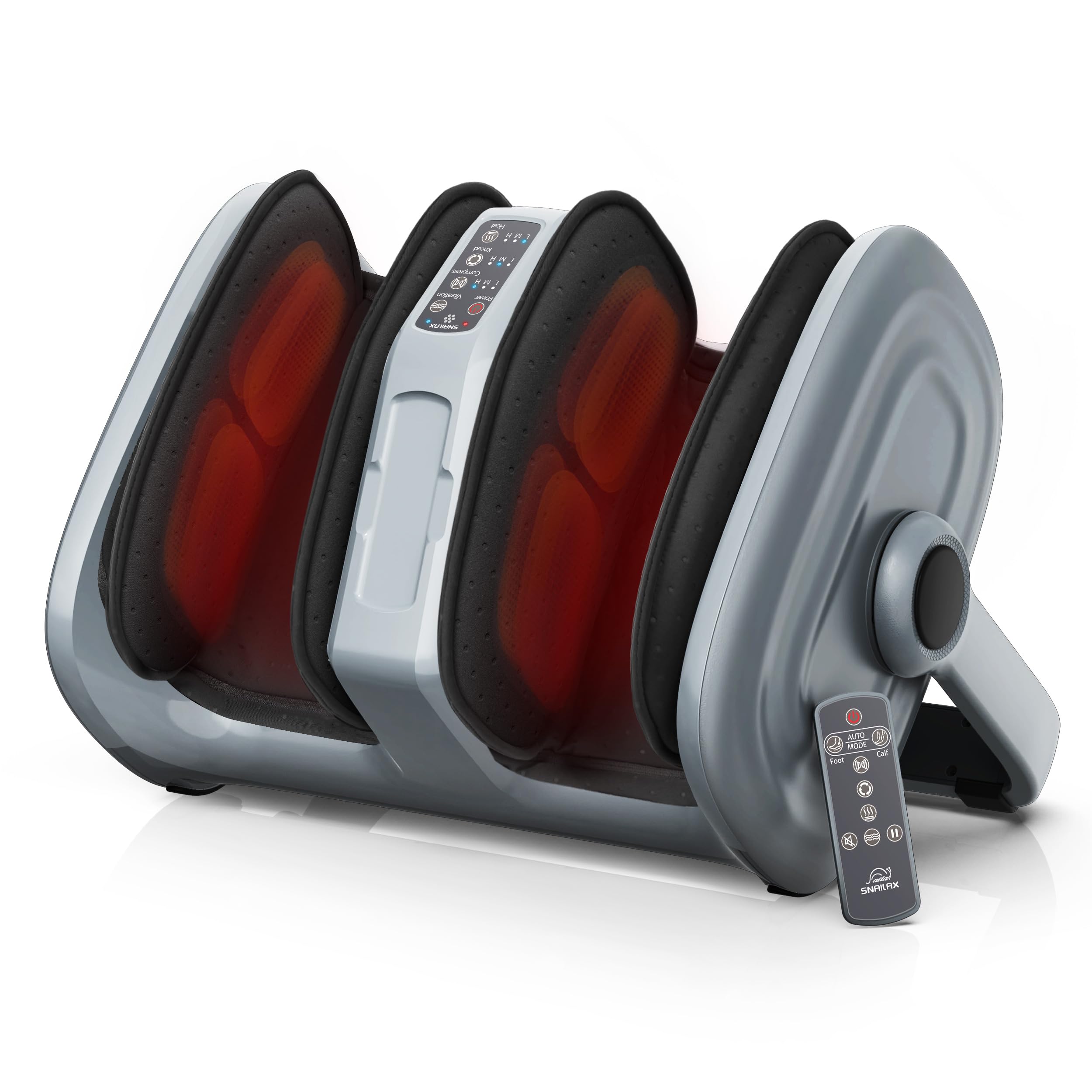 Snailax Shiatsu Foot Massager with Heat, Foot Calf Massager for Plantar Fasciitis, Deep Kneading Rolling Compression, Leg Massag