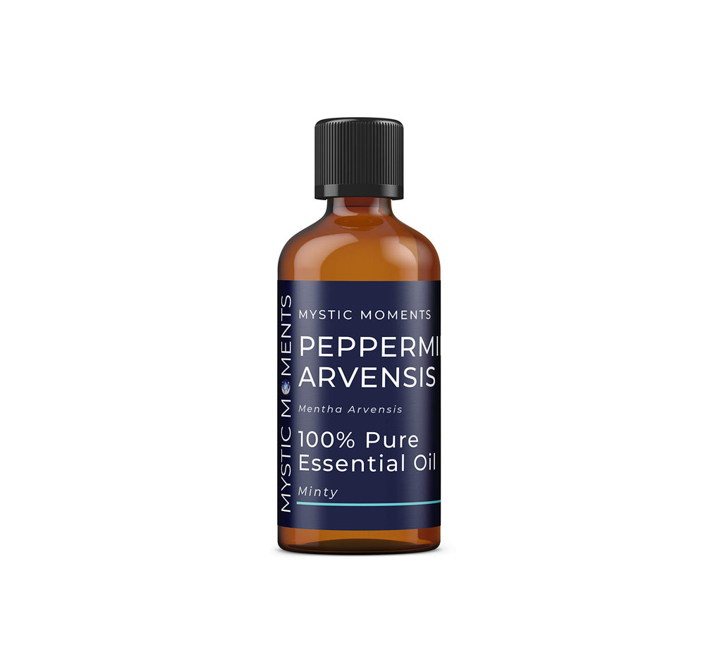 Mystic Moments | Peppermint Arvensis Essential Oil 100ml - Pure & Natural Oil for Diffusers, Aromatherapy & Massage Blends Vegan