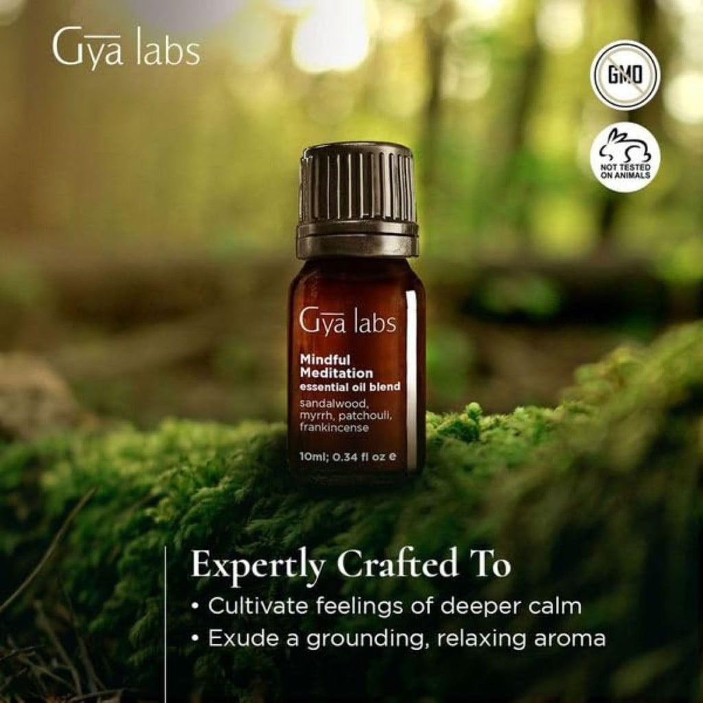 Gya Labs Mindful Meditation Essential Oil Blend - 100% Pure Natural Undiluted Meditation Essential Oil - Grounding & Relaxing (0